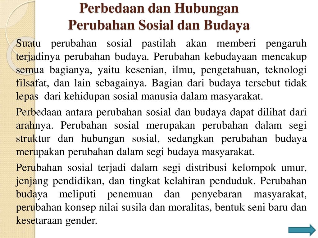 Perbedaan Perubahan Sosial Dan Budaya Lsapoint